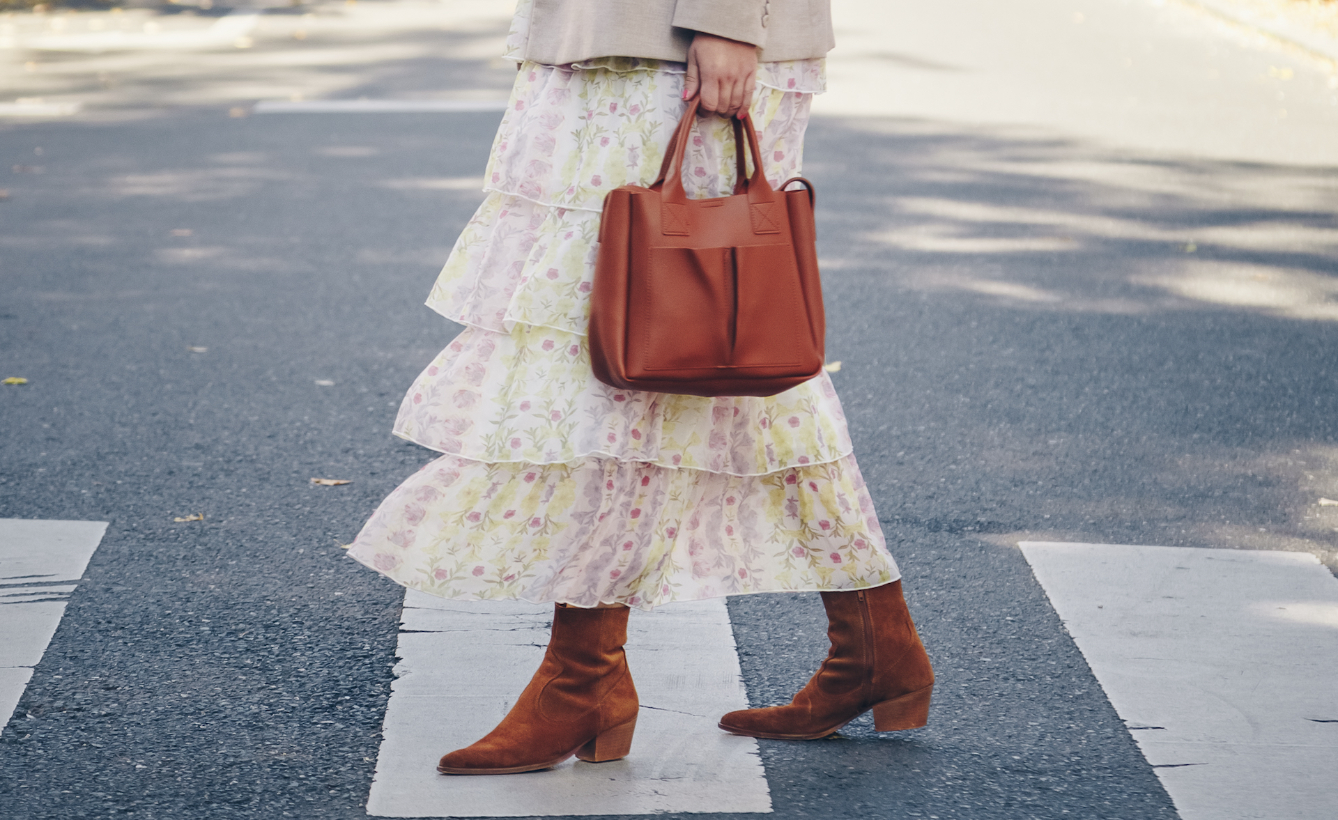 A pair of brown ankle boots for the best ankle boots for fall blog from Manzanilla Sophia the best dry eye solution